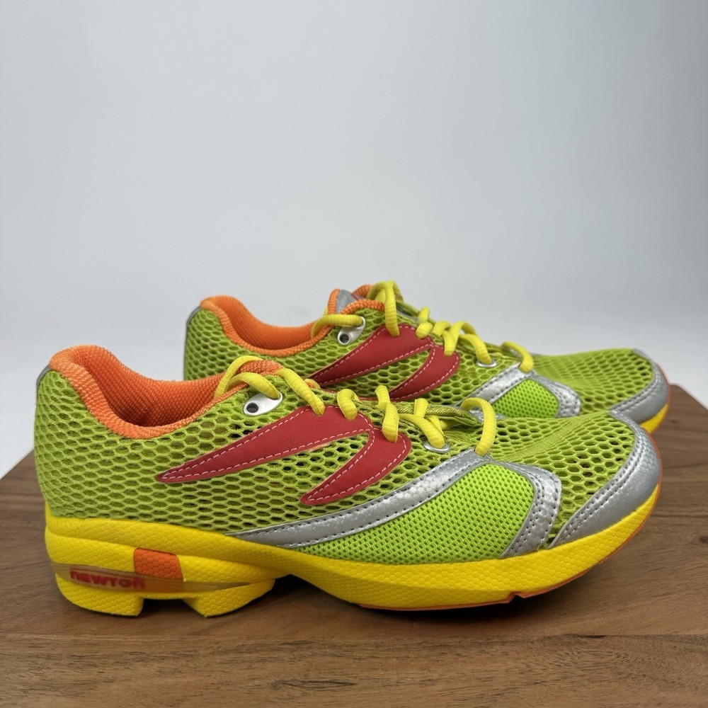 New NIB Womens Newton Distancia Distance Lime Yellow Athletic Sneakers Size 8 M